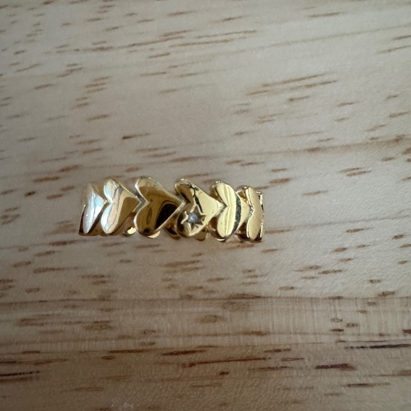 Kendra Scott 18k Gold Vermeil Demi Fine Heart Ring - Size 6 - Picture 2 of 3